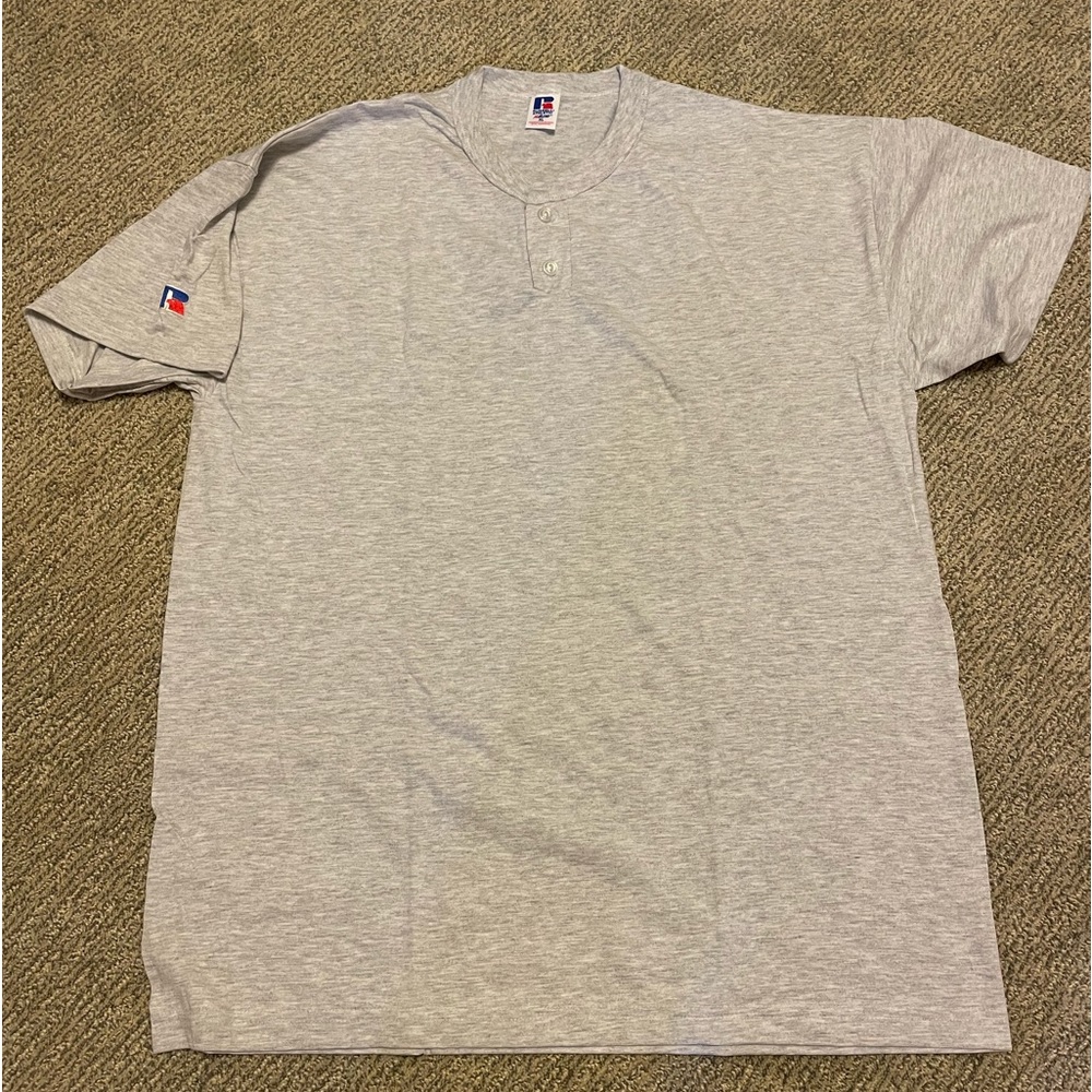 Russell Athletic 2 Button Henley - Heather birch - Picture 1 of 4